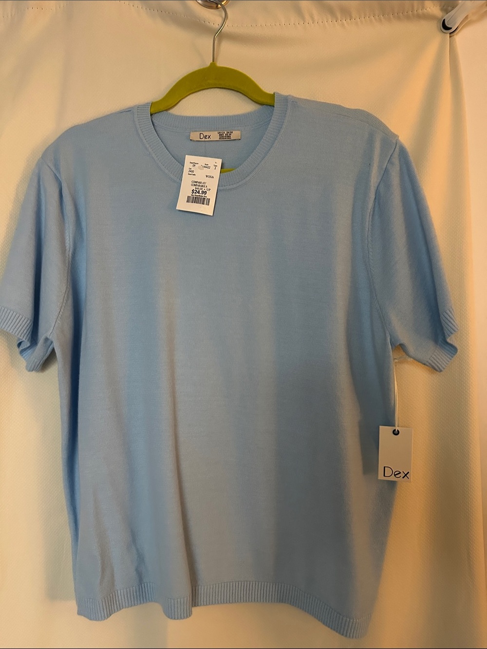 Dex Light Blue Short-Sleeve Knit Tee